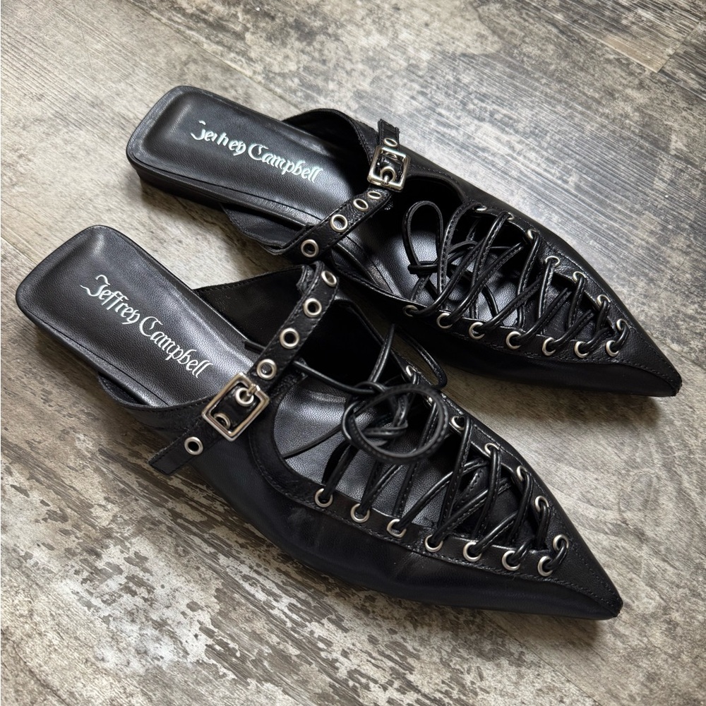 Jeffrey Campbell Jaskier Corset-Detail Flats